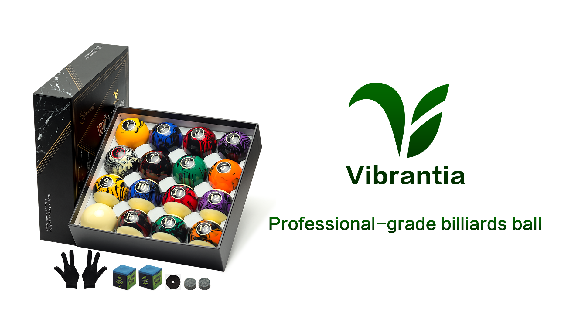 Amazon.com : VIBRANTIA Pro-Pool Billiard Ball Set - 16 Complete
